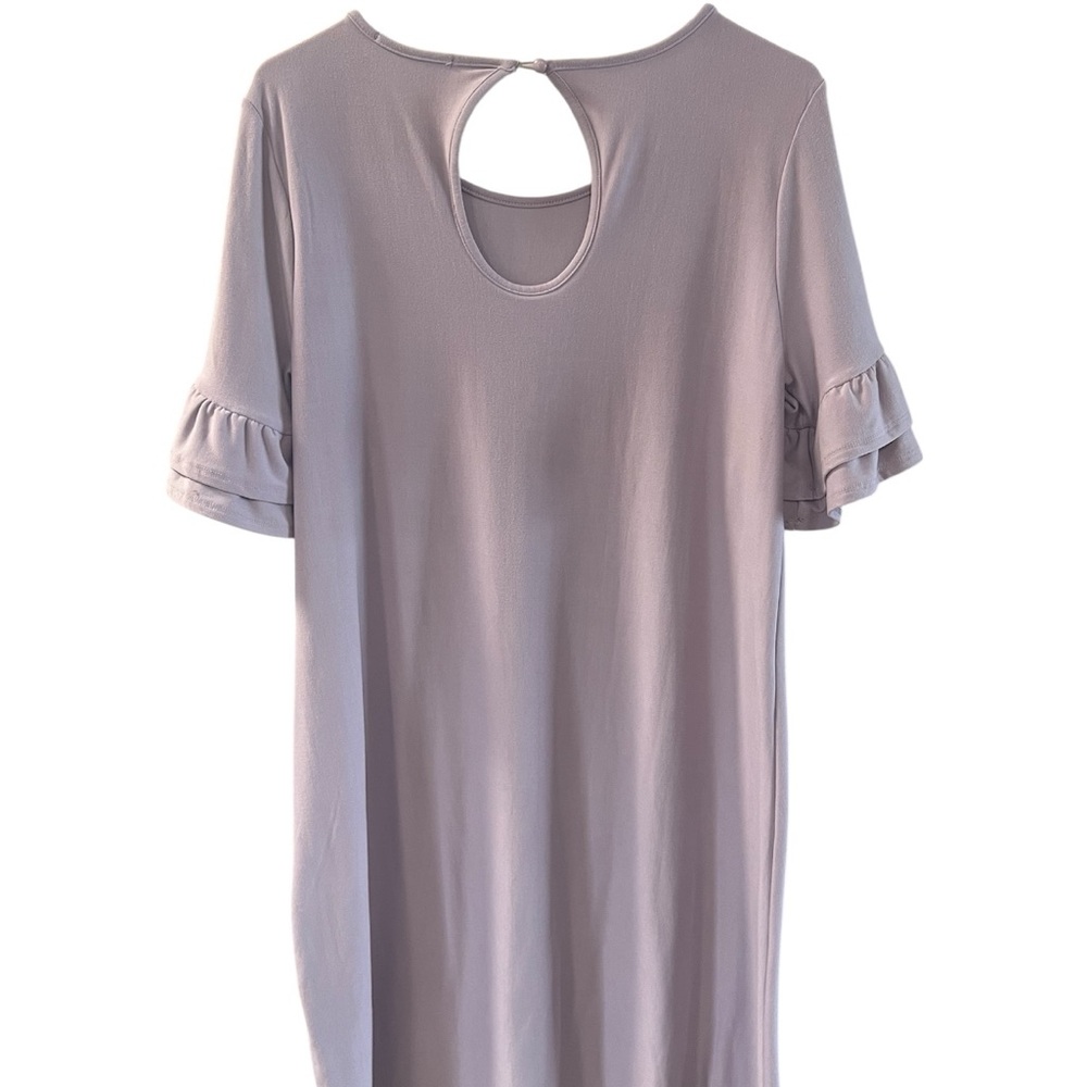 Pink Rose Vintage Lavender Ruffle-Sleeve Midi Dress size XL NWOT - Picture 3 of 8